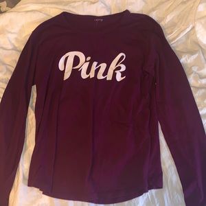 Pink: Burgundy Long Sleeve T! Size: M